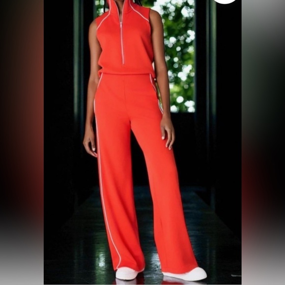 Spanx Womens Elegant Airpique Jumpsuit in Poppy (Orange...